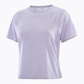 Koszulka do biegania damska Salomon SHAKEout Air Crop SS Tee cosmic sky 3