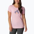 Koszulka trekkingowa damska Columbia Daisy Days Graphic wild rose hthr/best site graphic