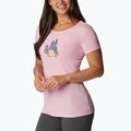 Koszulka trekkingowa damska Columbia Daisy Days Graphic wild rose hthr/best site graphic 3