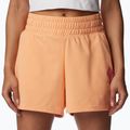 Spodenki trekkingowe damskie Columbia Logo III French Terry peach/wild geranium logo 4