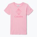 Koszulka trekkingowa dziecięca Columbia Mission Lake Graphic wild rose/csc stacked banded graphic
