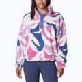 Bluza polarowa damska Columbia Helvetia Cropped 1/2 cosmos floristic print/eve/salmon rose