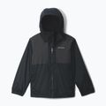 Kurtka przeciwdeszczowa dziecięca Columbia Rainy Trails II Fleece mountain black/black slub