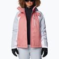 Kurtka narciarska damska Columbia Snowy Summit Ins pink agave/white/cirrus grey dobby 4