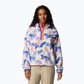 Bluza polarowa damska Columbia Helvetia II Printed Cropped Half Snap sea salt/pasteled multi