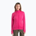 Bluza trekkingowa damska icebreaker Quantum III Zip Hood tempo/electron pink/cb