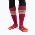 Skarpety narciarskie damskie icebreaker Ski+ Light OTC Alps 3D electron pink/earth/snow 2