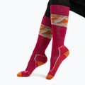 Skarpety narciarskie damskie icebreaker Ski+ Light OTC Alps 3D electron pink/earth/snow 3