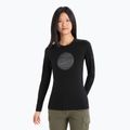 Longsleeve termoaktywny damski icebreaker 200 Oasis Crewe Ski Circle black