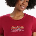 Koszulka trekkingowa damska icebreaker Tech Lite II Mountain Geology cherry 4