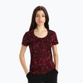 Koszulka trekkingowa damska icebreaker Tech Lite II Scoop Native Ferns cherry/aop