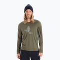 Longsleeve trekkingowy męski icebreaker Tech Lite II Skiing Yeti loden