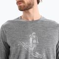 Longsleeve trekkingowy męski icebreaker Tech Lite II Skiing Yeti gritstone heather 4