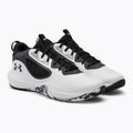 Buty do koszykówki męskie Under Armour Lockdown 6 white/jet gray/black 4