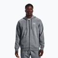 Bluza męska Under Armour Essential Fleece FZ Hood pitch gray medium heather/white