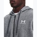 Bluza męska Under Armour Essential Fleece FZ Hood pitch gray medium heather/white 4