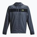 Kurtka przeciwwiatrowa męska Under Armour Sportstyle Windbreaker downpour gray/black/lime surge