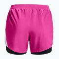 Spodenki do biegania damskie Under Armour Fly By 2.0 2N1 rebel pink/white/reflective 2