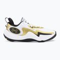 Buty do koszykówki Under Armour Spawn 5 white/black/metallic gold 2