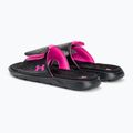 Klapki damskie Under Armour Ignite 7 SL black/black/rebel pink 3