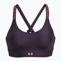 Biustonosz treningowy Under Armour Infinity Covered Mid tux purple/pink shock 3