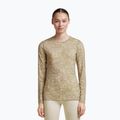 Longsleeve damski icebreaker Merino 200 Oasis Crewe Moss Bloom cumin/undyed/aop