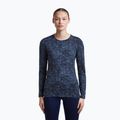 Longsleeve damski icebreaker Merino 200 Oasis Crewe Moss Bloom navy/dawn/aop