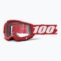 Gogle rowerowe 100% Accuri 2 Enduro MTB neon/red/clear 5