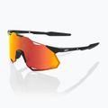 Okulary przeciwsłoneczne 100% Hypercraft XS soft tact black/hiper red multilayer mirror