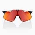 Okulary przeciwsłoneczne 100% Hypercraft XS soft tact black/hiper red multilayer mirror 2