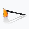 Okulary przeciwsłoneczne 100% Hypercraft XS soft tact black/hiper red multilayer mirror 3
