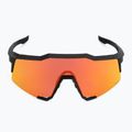Okulary przeciwsłoneczne 100% Speedcraft soft tact black/hiper red multilayer mirror 4
