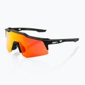 Okulary przeciwsłoneczne 100% Speedcraft XS soft tact black/hiper red multilayer mirror