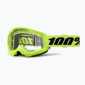Gogle rowerowe 100% Strata 2 neon yellow/clear