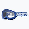 Gogle rowerowe dziecięce 100% Strata 2 Junior blue/clear