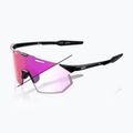 Okulary przeciwsłoneczne 100% Hypercraft SQ gloss black/photochromic purple mirror 7