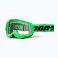 Gogle rowerowe 100% Strata 2 neon green/clear