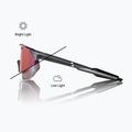 Okulary przeciwsłoneczne 100% Hypercraft SQ gloss light grey/rose gold mirror photochromic 2