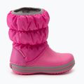 Śniegowce dziecięce Crocs Winter Puff Kids electric pink/light grey 2