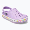 Klapki dziecięce Crocs Bayaband Charm Band Clogs orchid 9