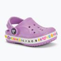 Klapki dziecięce Crocs Bayaband Charm Band Clog Toddler orchid