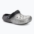 Klapki Crocs Classic Glitter Lined Clog black/silver