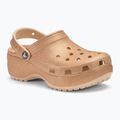 Klapki damskie Crocs Classic Platform Glitter shitake 2