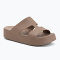Klapki damskie Crocs Gateway Platform H-Strap latte