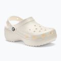 Klapki damskie Crocs Classic Platform Glitter chalk 2