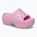 Klapki damskie Crocs Stomp Slide pink tweed 8