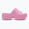 Klapki damskie Crocs Stomp Slide pink tweed 2