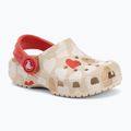 Klapki dziecięce Crocs Classic Heart Print Clog sandstone 2