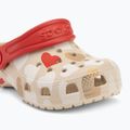 Klapki dziecięce Crocs Classic Heart Print Clog sandstone 8