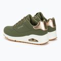 Buty damskie SKECHERS Uno Shimmer Away olive/rose gold/mesh 4